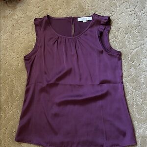 Ann Taylor LOFT sleeveless ruffle top SP